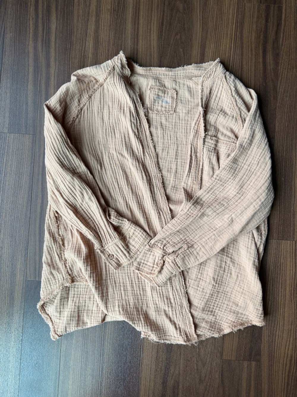 Light tan Gauze Button-Up Shirt